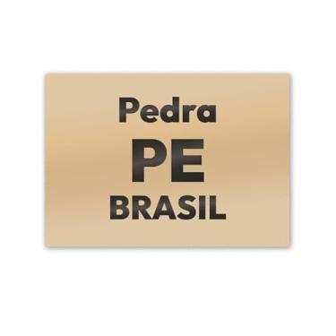Imagem de Imã de Geladeira Pedra Pernambuco MDF 8x5 para Presentear