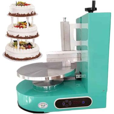 Imagem de Máquina de espalhamento de spreading de creme elétrico de bolo de aniversário, máquina de espalhamento de creme de bolo automático de 4-12 polegadas, creme de bolo, spreading de revestimento