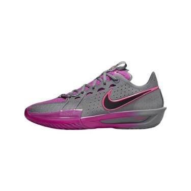 Imagem de Nike G.T. Cut 3 Tênis de basquete masculino, Cinza fumê/fúcsia quente/rosa hiper/preto, 41