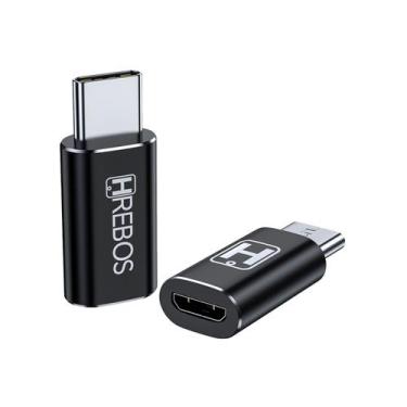 Imagem de Adaptador Tipo C Para Micro USB V8 Hrebos HS-335