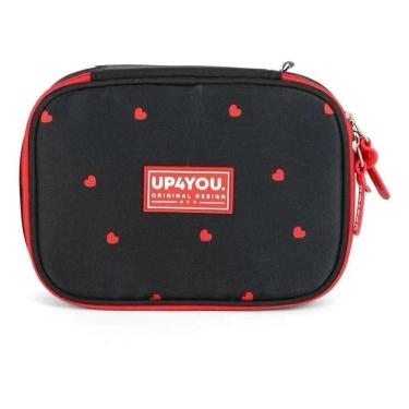 Imagem de Estojo Box Baú Up4you Larissa Manoela Corações Preto Luxcel