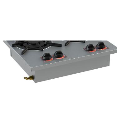 Imagem de Fogão 2 Bocas De Embutir Baixa Pressão 2 Qd 20x20 Inox Sl13011-i Itajobi