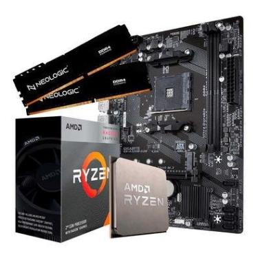 Imagem de Kit Upgrade AMD Ryzen 3 3200G, Placa Mae A520, 16GB DDR4, Neologic - Nli84294