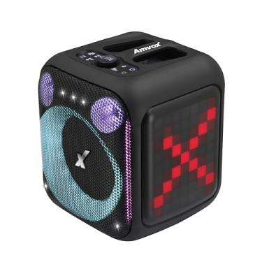 Imagem de Amvox Caixa de Som Amplificada ACA 410 NEON – 410W RMS, Woofer de 6”, Bluetooth, Iluminação LED, Equalizador, Entrada USB/TF, Bateria de até 4h