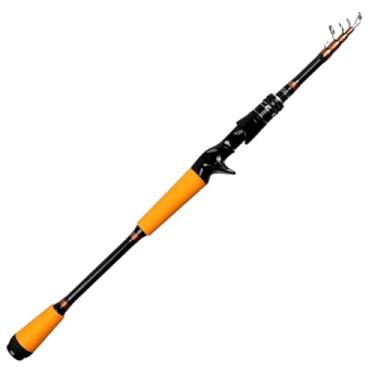 Imagem de Vara de pesca 1,8 m/2,1 m/2,4 m vara de pesca telescópica de carbono giratório isca de pesca telescópica acessórios de pesca
