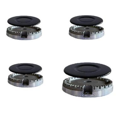 Imagem de Kit queimador + espalhador para fogão atlas u.top glass 4 b - MDR DIST