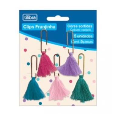 Imagem de Clips Franjas Color Com 5 Unidades - Tilibra