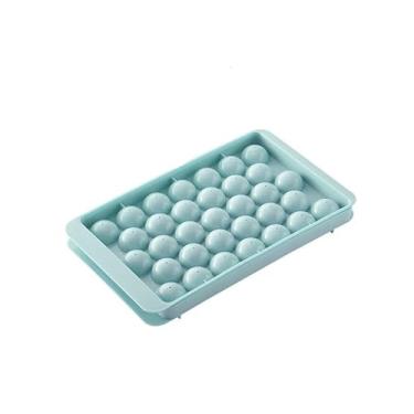 Imagem de Bandejas de cubos de gelo para congelador, molde de hóquei no gelo, mini bola congelada, molde para vinho, ferramenta de cozinha, bandejas de gelo para freezer (cor: 1 peça 33 bolas)