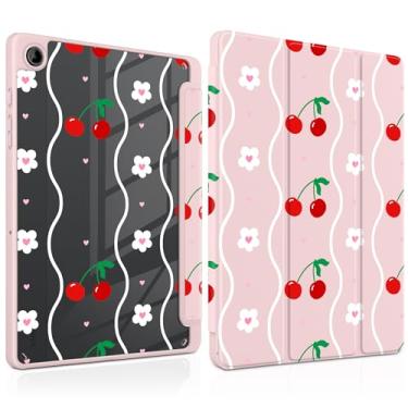 Imagem de MEEgoodo Capa para Samsung Galaxy Tab A9 Plus 27.9 cm 2023 com suporte para caneta S, capa para tablet com revestimento traseiro de acrílico transparente + suporte de três dobras + despertar/hibernar