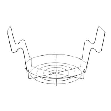 Imagem de Rack de enlatamento pequeno em aço inoxidável redondo com pernas multi -funcional para cozinha vapores de cozinha durável resistente à ferrugem Economizando design prático e