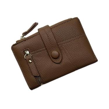 Imagem de Carteira Feminina Pequena com Porta-Cartões, 2 Visores Para Documentos, Bolso para Moedas, Cédulas e Bolso Traseiro Amplo