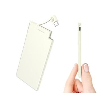 Imagem de Carregador portátil Auskang 5000mAh com cabo USB-C embutido