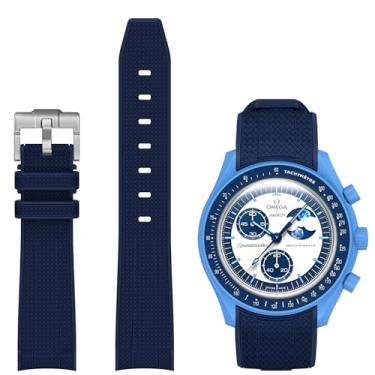 Imagem de Pulseiras Stanchev para relógio Moonswatch, pulseira de silicone macio curvada sem lacunas para relógio Omega X Swatch Speedmaster de 20 mm, pulseira de substituição Swatch Omega Moonswatch