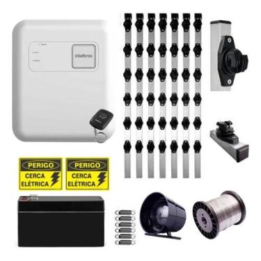 Imagem de Kit Cerca Elétrica Completo Industrial com Central de Alarme e Acessór