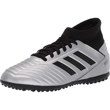 Imagem de Tênis de futebol infantil Adidas Predator 19,3 Turf, Silver Metallic/Black/Hi-res Red, 5.5 Big Kid