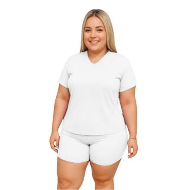 Imagem de Camiseta Feminina Manga Curta Dryfit Fitness Academia Plus Size - Rcv 