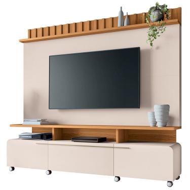 Imagem de Estante Home Theater Para TV 70 Pol 200cm Artemis B01 Off White Cinamomo - Lyam Decor