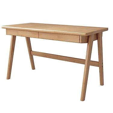 Imagem de Escrivaninha de computador para escritório em casa, mesa de madeira maciça, sala de estar, quarto, mesa de estudo de estudante, moderna, simples, multifuncional, mesa de PC de madeira maciça, mesa de