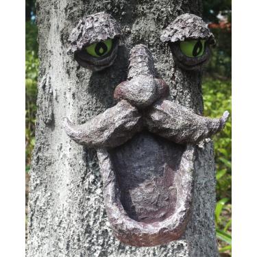 Imagem de Alimentador de Pássaro Selvagem, Alimentador de Árvore e Olhos Grandes, Escultura de Árvore Espiral - Decoração de Jardim e Ar Livre