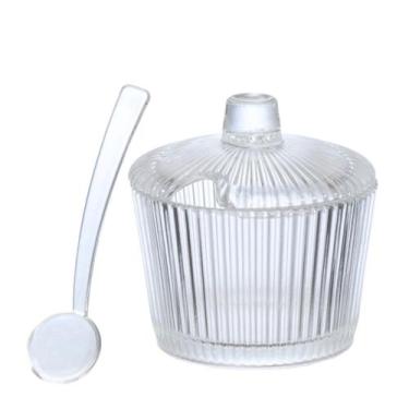 Imagem de Açucareiro Graffiato De Vidro C/Colher Para Mesa 200ml - Hauskraft, AC