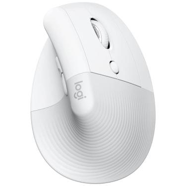 Imagem de Mouse Ergonômico Vertical sem Fio Reduz a Tensão do Pulso com Rolo Lateral e Bluetooth, 4 Botões, LOGITECH 910 006469, Branco