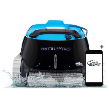 Imagem de Robô Aspirador de Piscina com Cabo, Controle por APP para Piscinas de 15 Metros, 110V, Dolphin Nautilus CC Pro, Preto