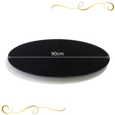 Imagem de Prato Giratório 80cm Preto Absoluto Serigrafado 8mm