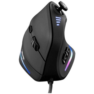 Imagem de Mouse para Jogos Ergonômico Vertical Óptico com Fio Reduz a Tensão do Pulso, 1500, 10000 DPI, 11 Botões, TRELC ff maus, Preto