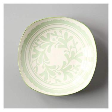 Imagem de Prato de serviço doméstico criativo utensílios de mesa frutas prato quadrado profundo bife ocidental prato de café da manhã pratos de personalidade (cor: grande)