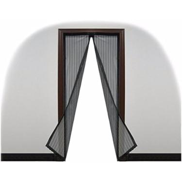 Imagem de Cortina Tela Mosquiteira Magnética Protetora Contra Insetos e Mosquitos para Portas e Janelas – Preto ou Marrom