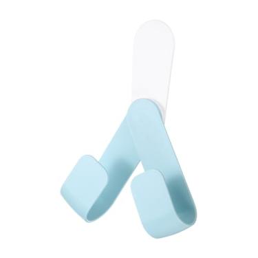 Imagem de 1 peça suporte ajustável de parede para tampa de panela de armário de porta de armário suporte de parede fácil de instalar organizador de tampa para cozinha serve azul