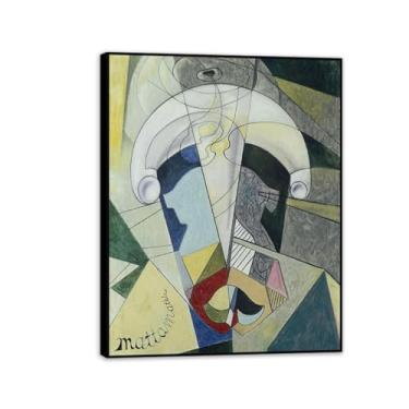 Imagem de Pôster Max Ernst Mattamathics Reproduções de pinturas famosas Surrealismo Tela de parede Max Ernst Decoração de parede para presentes de sala de estar 80 x 60 cm (32 x 24 polegadas) Moldura preta