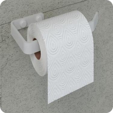 Imagem de Suporte Porta Papel Higiênico De Parede Branco Plus - HomeFull