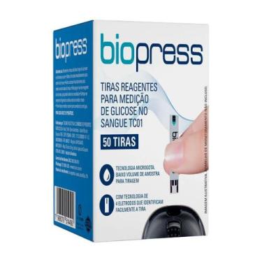 Imagem de Tiras Reagentes para Medição de Glicose Biopress 50 Unidades