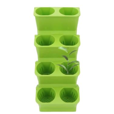Imagem de Vaso vertical, vaso de parede – Rack vertical de várias camadas para decoração de casa para jardim, local de trabalho, varanda, quintal, entrada, corredor, pátio