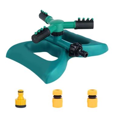 Imagem de Aspersor de água para gramado | Sistema automático de irrigação de jardim, sistema de irrigação de rotação de 360 graus para canteiros de flores, remendos de vegetais, berçários, parques, crianças