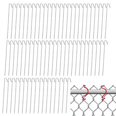 Imagem de Laços de vedação resistentes, laços de gancho de arame, alça de fixação de alumínio para gramado residencial quintal comercial pátio playground jardim