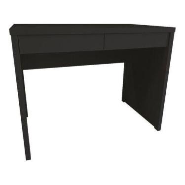 Imagem de Mesa Para Escritório Em Mdf 15 Mm Preto Com 2 Gavetas - INFINITILUX MO