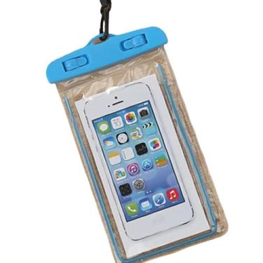 Imagem de Bolsa Impermeável Universal para Celular – Prova d'Água, Ideal para Praia e Piscina(5,Azul)