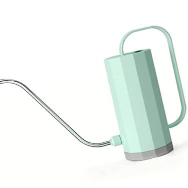 Imagem de Vaso de irrigação de plantas leve para plantas regador de jardim bico longo de aço inoxidável com alça grande fácil de usar para jardinagem interna e externa (verde menta)