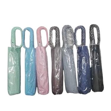 Imagem de Guarda-chuva Automático Proteção Solar UV Dobrável Anel de Fivela Com Black(M095-Aleatoria)