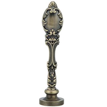 Imagem de Selo de cera retrô europeu, alça de metal requintada, ferramenta de selagem de envelope para convites, cartas, embalagem de presente, ouro, prata, bronze, vermelho, cobre, ouro (Cabeça de bronze +