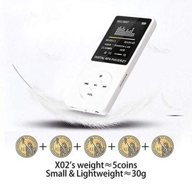 Imagem de Naroote Tela LCD MP3 MP4 Player Com Rádio FM Estéreo para Fácil Aprendizagem de Idiomas, PVC Branco (#75)