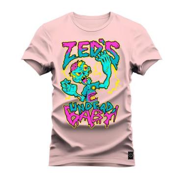Imagem de Camiseta Plus Size Premium Estampada Algodão 30.1 Zeds, G5, Rosa