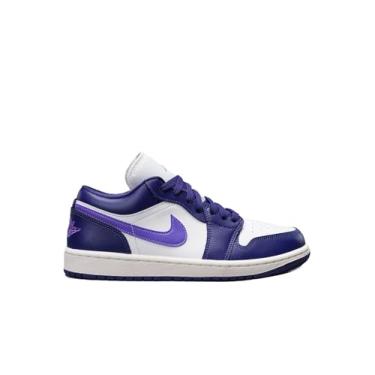 Imagem de Nike Tênis feminino Air Jordan 1 Low tamanho 12, cor: Sky J Roxo/Action Grape/Sail-Purple