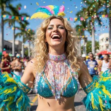 Imagem de Chocker Feminina Franjas Paetês Carnaval Coloridas - Lika Bijuterias, 