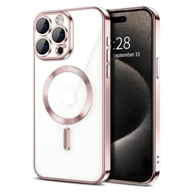 Imagem de Capa Capinha Magnética Anti Impacto Luxo Case Slim Proteção Total Lente Câmera Premium Para iPhone (Rose, iPhone 17)