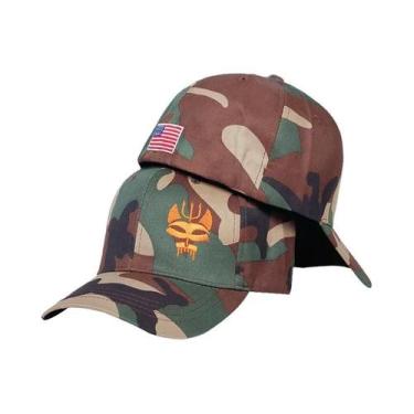 Imagem de Boné De Beisebol Camuflado Unissex Com Bordado De Lobo, Ajustável, Pro