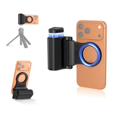 Imagem de Alça magnética para câmera de celular, alça de obturador para iPhone 17 Pro Max com controle remoto Bluetooth e parafuso de tripé de 0,6 cm para iPhone 16, 15, 14, 13 e suporte de alça de câmera de