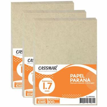 Imagem de Papel Paraná para Cartonagem 1,7mm 10x15cm 100un - Cassmar 